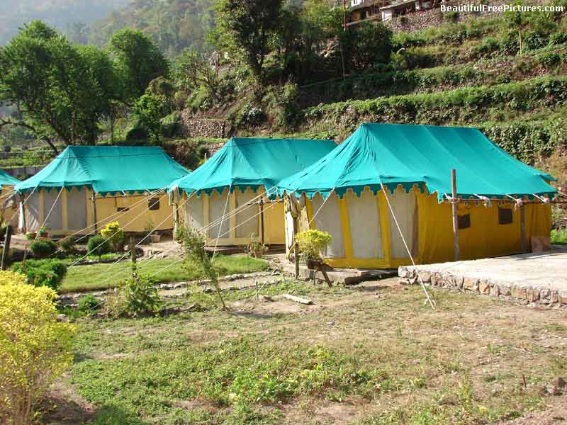 pictures of tents on hill